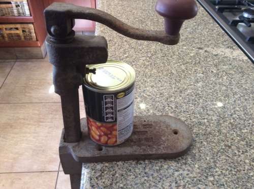Vintage BONZER bench catering tin can opener 1930¿s