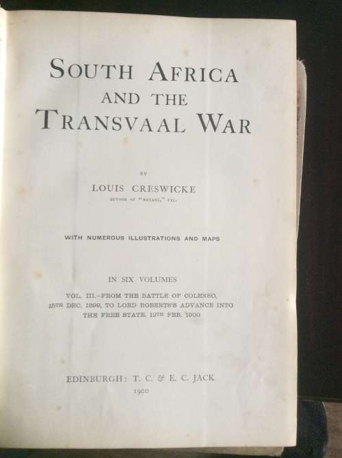 South Africa And The Transvaal War. 1900