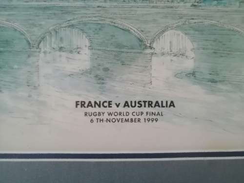 1999 Rugby World cup Final print of Millenium Stadium by Mary Traynor