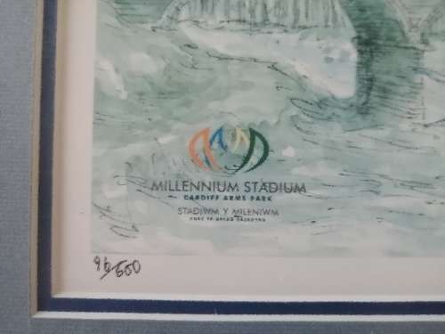 1999 Rugby World cup Final print of Millenium Stadium by Mary Traynor