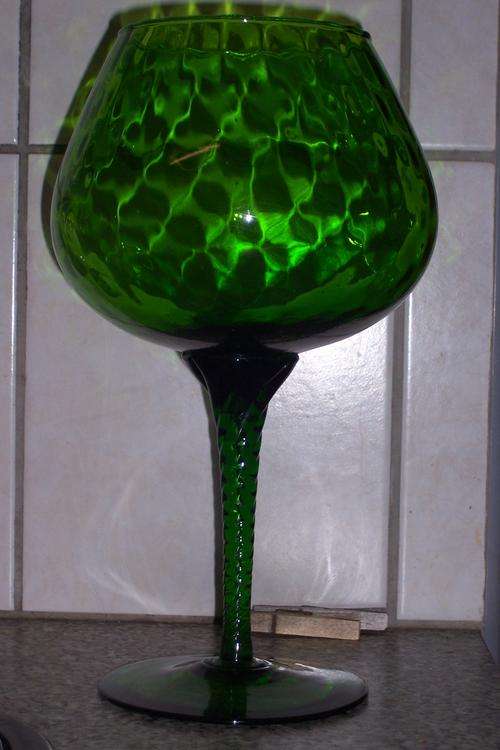 coloured glass vase