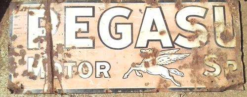 Vintage Pegasus Enamel Sign