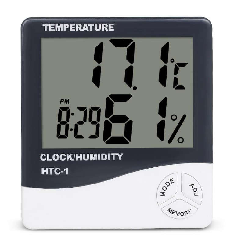 Digital Temperature And Humidity Thermometer Clock