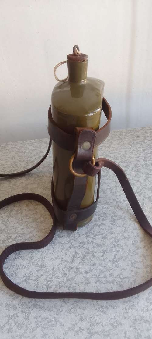 WW2 - Water Bottle with Leather Strap