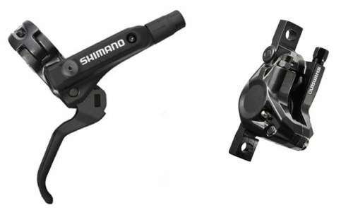Shimano M596 Deore mountainbike complete front & rear hydraulic disc brake set - Brand new with pads