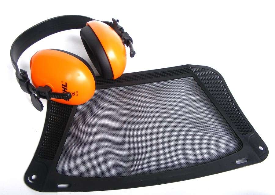 Stihl earmuff and face shield set - Lot of 4 sets