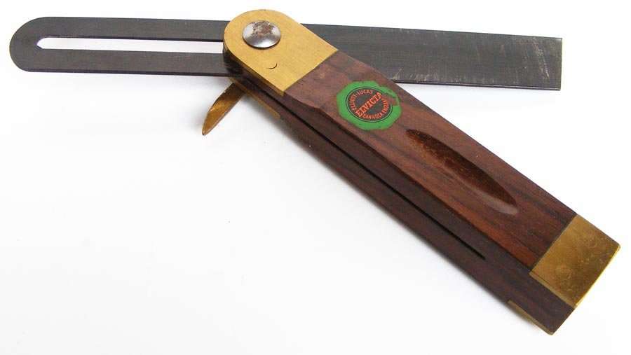 Vintage Elvicta sliding bevel square in Rosewood and brass - England