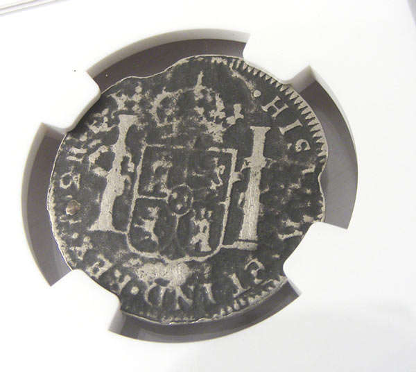 El Cazador Spanish 2 Reale Silver Shipwreck Coin 1783 - Pirate Money Salvage