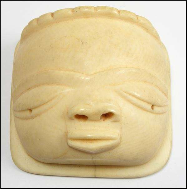 Pair of GENUINE IVORY African Faces - Nice Solid Pieces - It is legal to own processed Ivory!