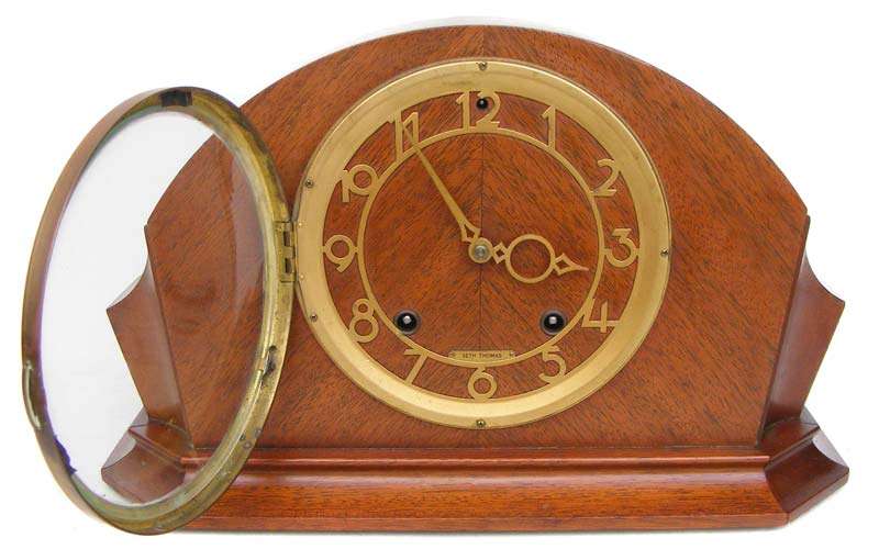 Almost Mint Antique Seth Thomas Mahogany Mantle Clock - 8 Day Pendulum Strike With Chime - USA Made