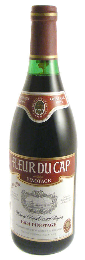 1984 VINTAGE Fleur Du Cap Pinotage Dry Red Wine - From Private collection