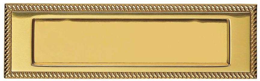 Large Solid Brass Georgian Letterbox Slot/Plate - brand new in packaging