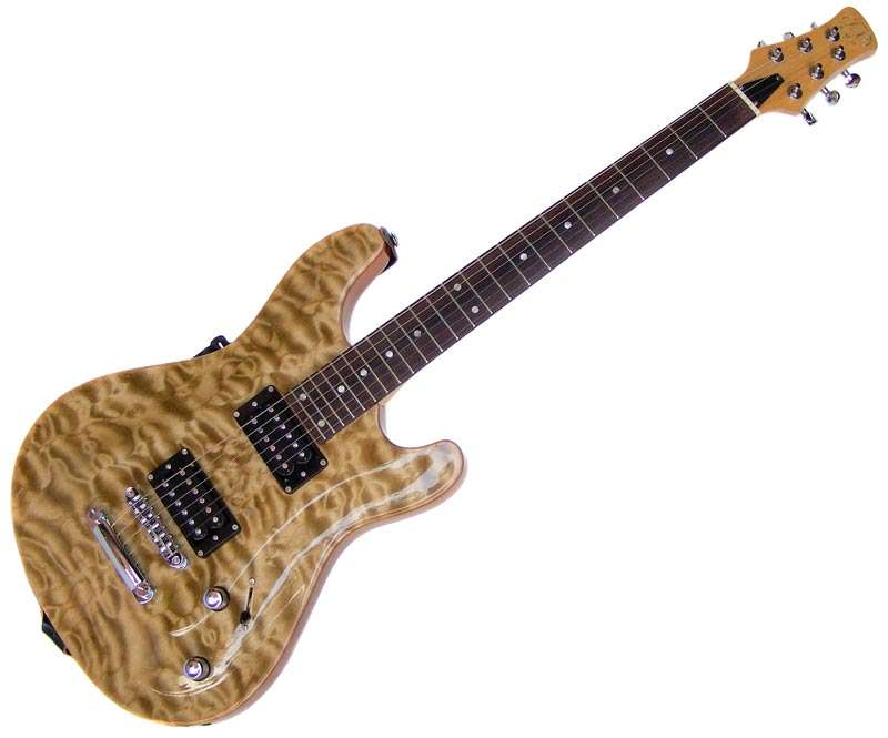 J&D Brothers Contemporary Electric Guitar- Humbucker P/ups- Alder/Maple/Rosewood- Chrome- Excellent!