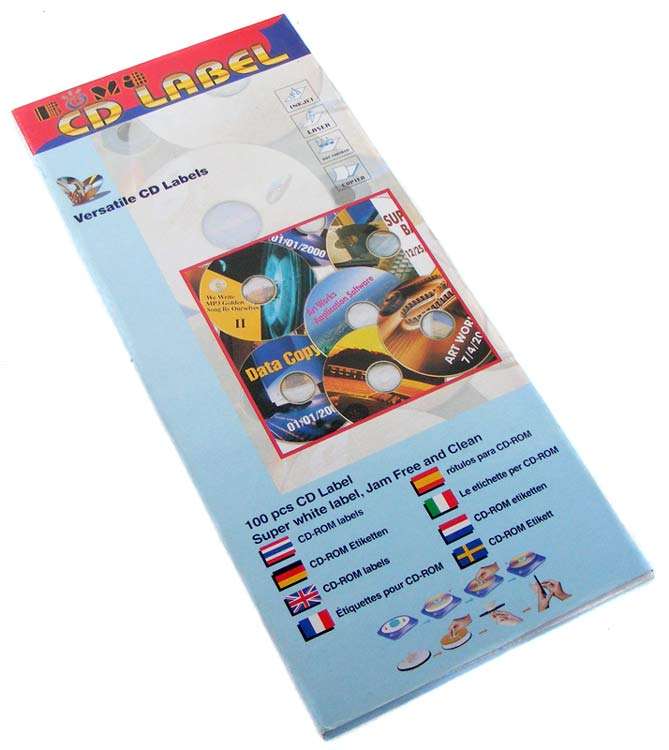 100 Compact Disc, Blu-Ray, DVD Labels - All Printers - 8 Available - Pay shipping only for the 1st!