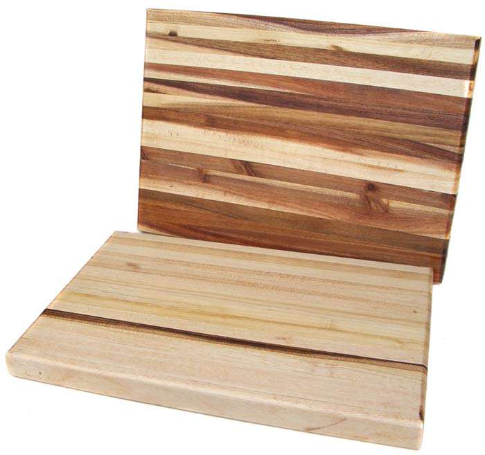 Large Laminated Black Wood Chopping/Cutting Blocks/Boards - Untreated - Rough Finish