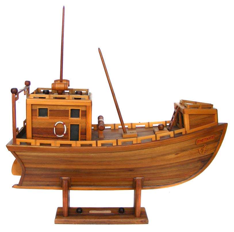 Large Hand Built Wooden Trawler - Great Display Boat in Good condition