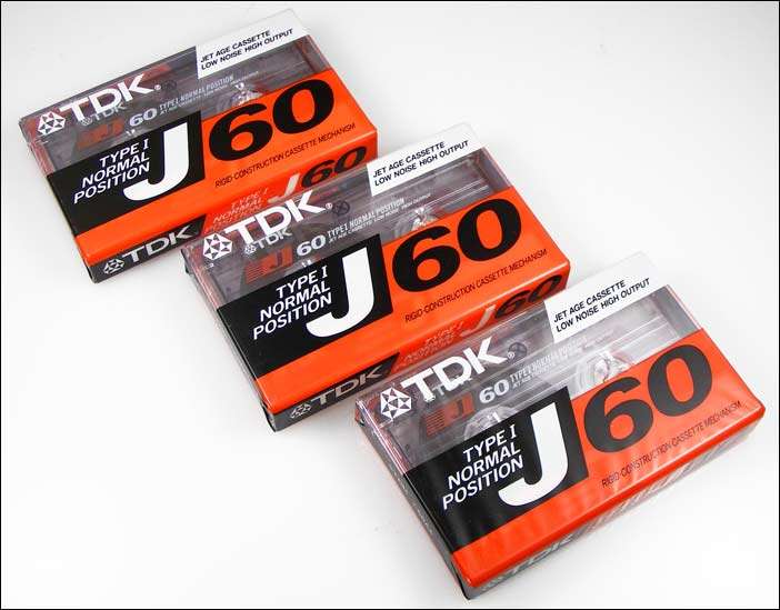 Lot of 3 New Old Stock Still Sealed TDK 60 minute cassettes!