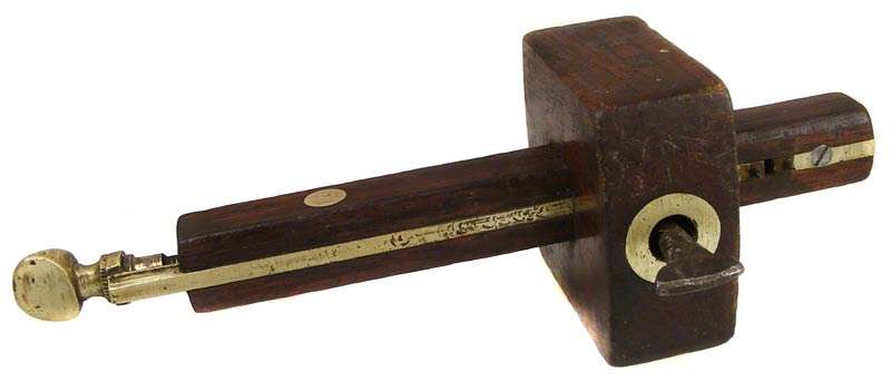 Antique Marples Sheffield Wood and Brass Marking Gauge - Carpenter's tool