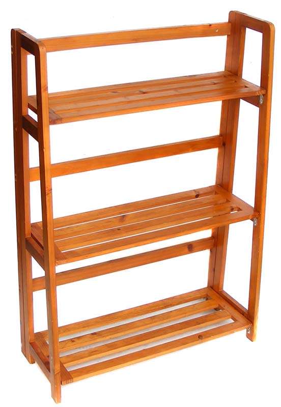 Fantastic Vintage Oregon pine folding shelf for books, the kitchen, kid's room or anywhere!