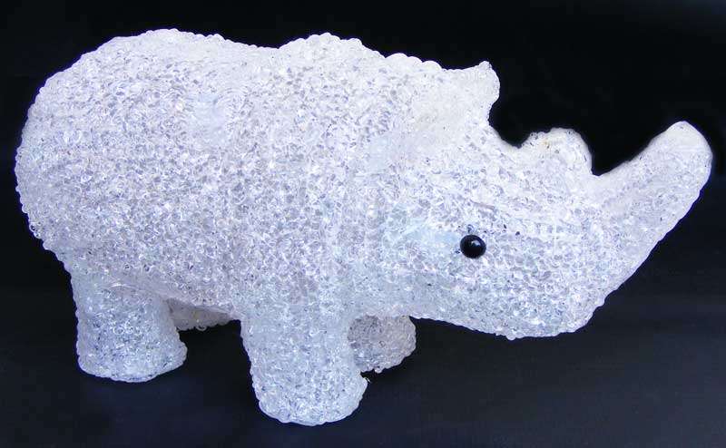 Save the rhino! Cute Novelty 12 LED Rhino desktop light - 3x AA battery powered