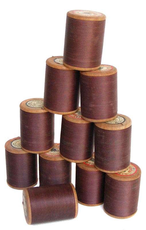 11 Spools of Vintage Italian made six cord superior cotton sewing thread!