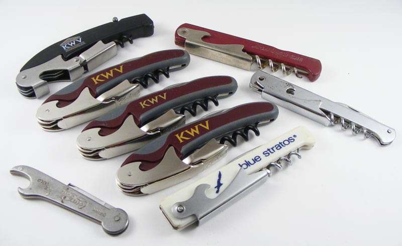 Lot of 8 KWV and other bottle openers/corkscrews + Coca Cola