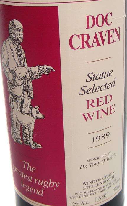 1989 Vintage Doc Craven commemorative dry red wine - Amazing condition