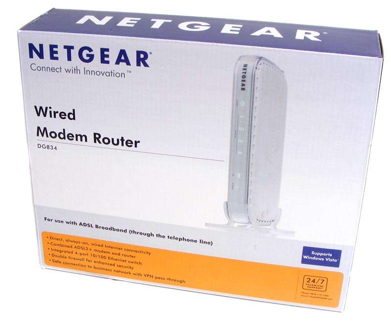 Netgear wired ADSL modem router - New in opened box