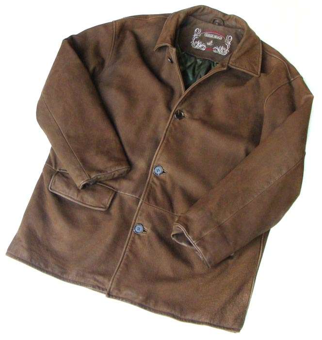 Genuine Thick Leather Jacket - Size SA 42 (XL) Detailed measurements in listing!