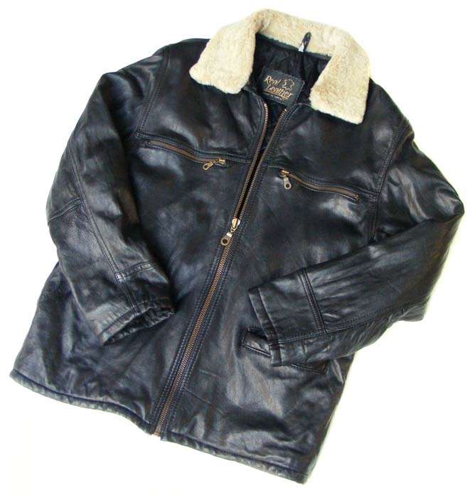 Genuine Black Leather Jacket - Detailed measurements in listing!