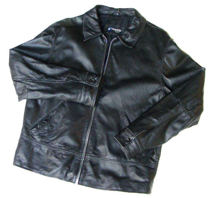 Genuine Black Leather Jacket - Medium - Detailed measurements in listing!
