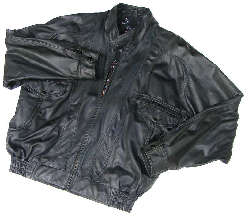 Genuine Black Leather Jacket - Detailed measurements in listing!