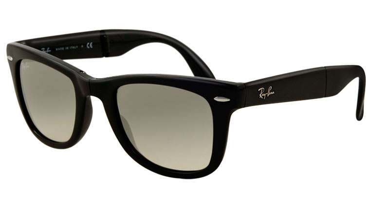 Genuine Ray Ban Folding Wayfarer Sunglasses, folds to half size!- RB4105 601/32 Rayban