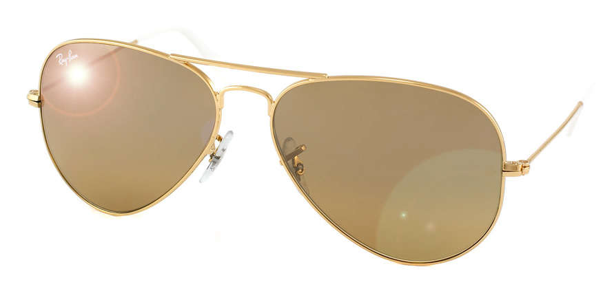 Genuine Ray Ban Aviator Sunglasses with gold frame and glass lenses - RB3025 001/3K