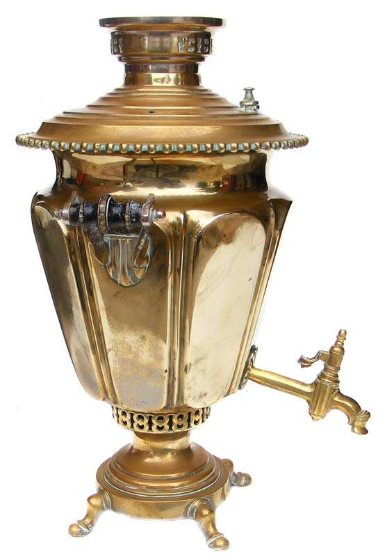 Large Old Russian Brass Samovar - Huge, heavy piece!