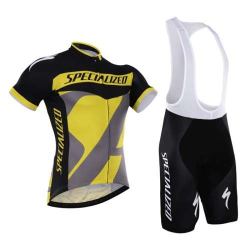Specialized Yellow Short Sleeve Cycling  Kit