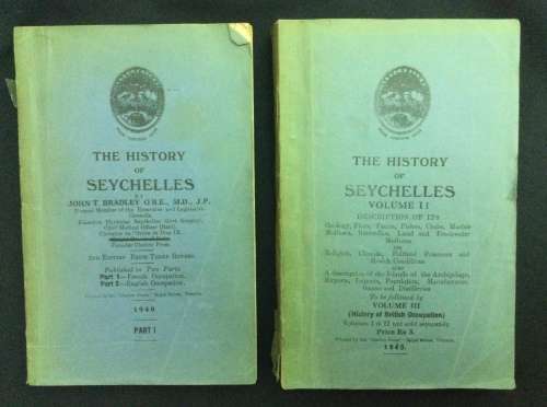 The History of Seychelles. 2 volume set.c.1940