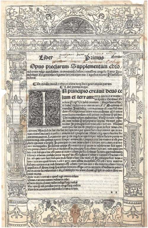 Title Page of Liber Primus. c.1700