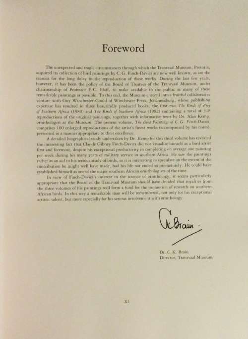 The Bird Paintings of C.G. Finch-Davies. De Luxe Edition