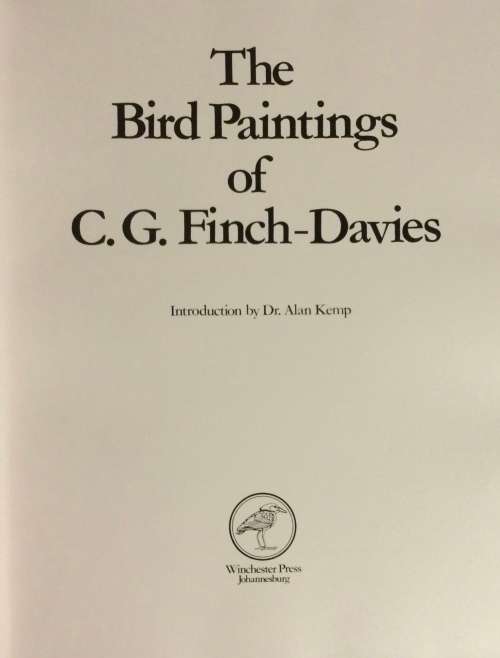 The Bird Paintings of C.G. Finch-Davies. De Luxe Edition
