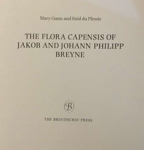 The Flora Capensis. Date: c.1978. Brenthurst Press.