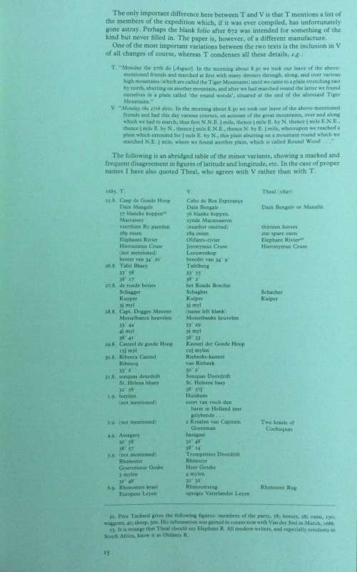 Simon van der Stels Journey to Namaqualand in 1685. Limited edition