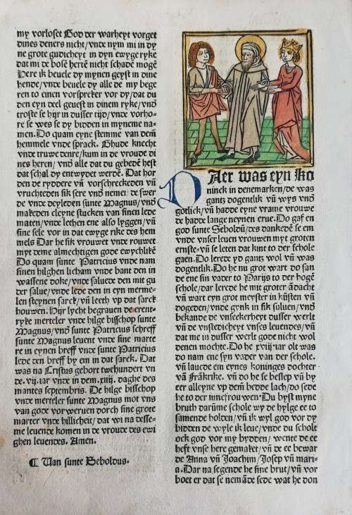 Incunabula page. 16th Century.