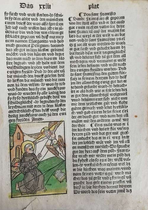 Incunabula page. 16th Century