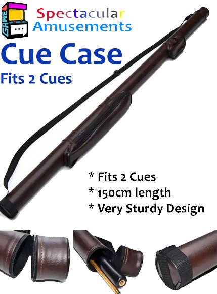Pool Cue Case Leather Tube (Fits 2 Cues)