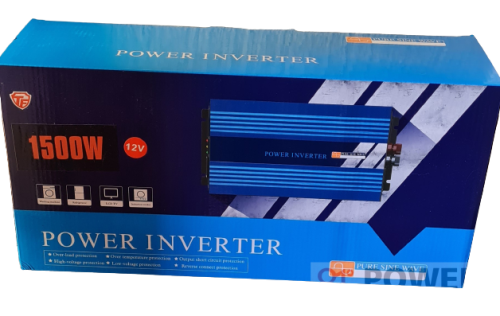 1500W Pure Sine Wave Power INVERTER - 12V DC TO 220V AC
