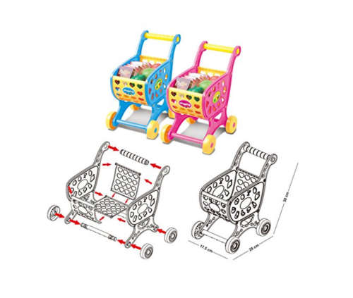 Shopping Cart Toy for Toddler Baby,Mini Emulational Supermarket Plastic  Cooking Kids