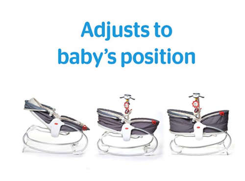 5 In 1 Rocking Napper, Bounce, Chair, With Removable Bassinet