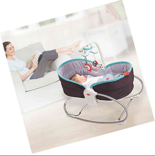 5 In 1 Rocking Napper, Bounce, Chair, With Removable Bassinet