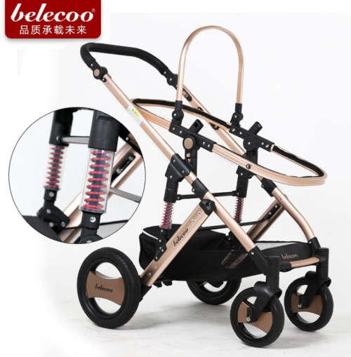 Baby Pram /Stroller - 2 Function Foldable Baby Pram Maroon belecoo brand